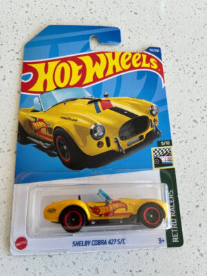 Hot Wheels Shelby Cobra 427 S/C Yellow (Retro Racers 9/10)