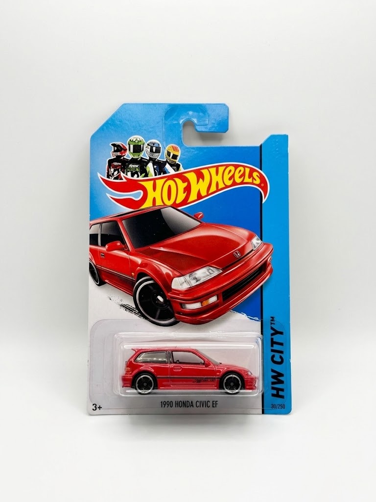 Hot Wheels 1990 Honda Civic EF - Gloss Red (HW City #30/250)