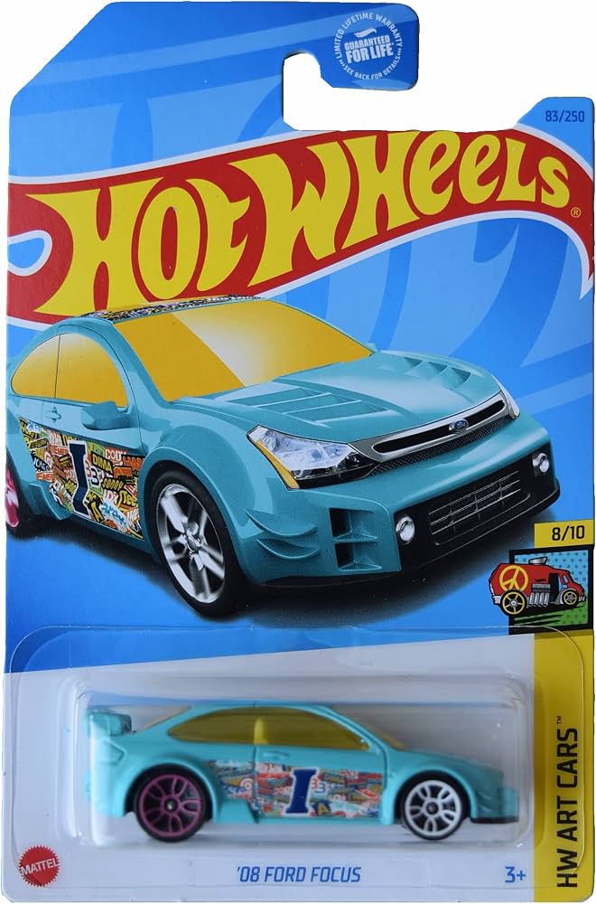 Hot Wheels '08 Ford Focus Light Blue – HW Art Cars (83/250)