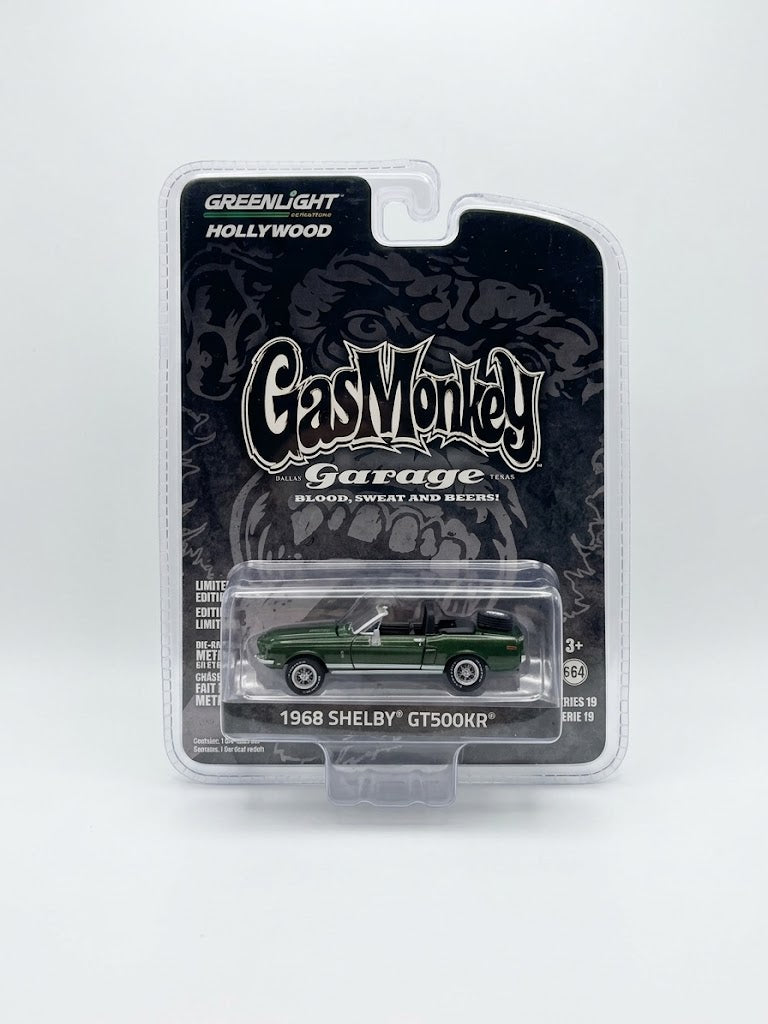 GreenLight Hollywood Gas Monkey Garage 1968 Shelby GT500KR Convertible - Metallic Green (Series 19)