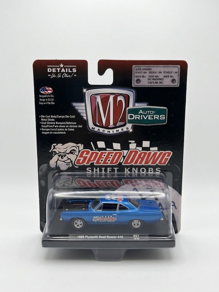 M2 Machines 1:64 Auto-Drivers Speed Dawg - 1969 Plymouth Road Runner 440 (HS1)