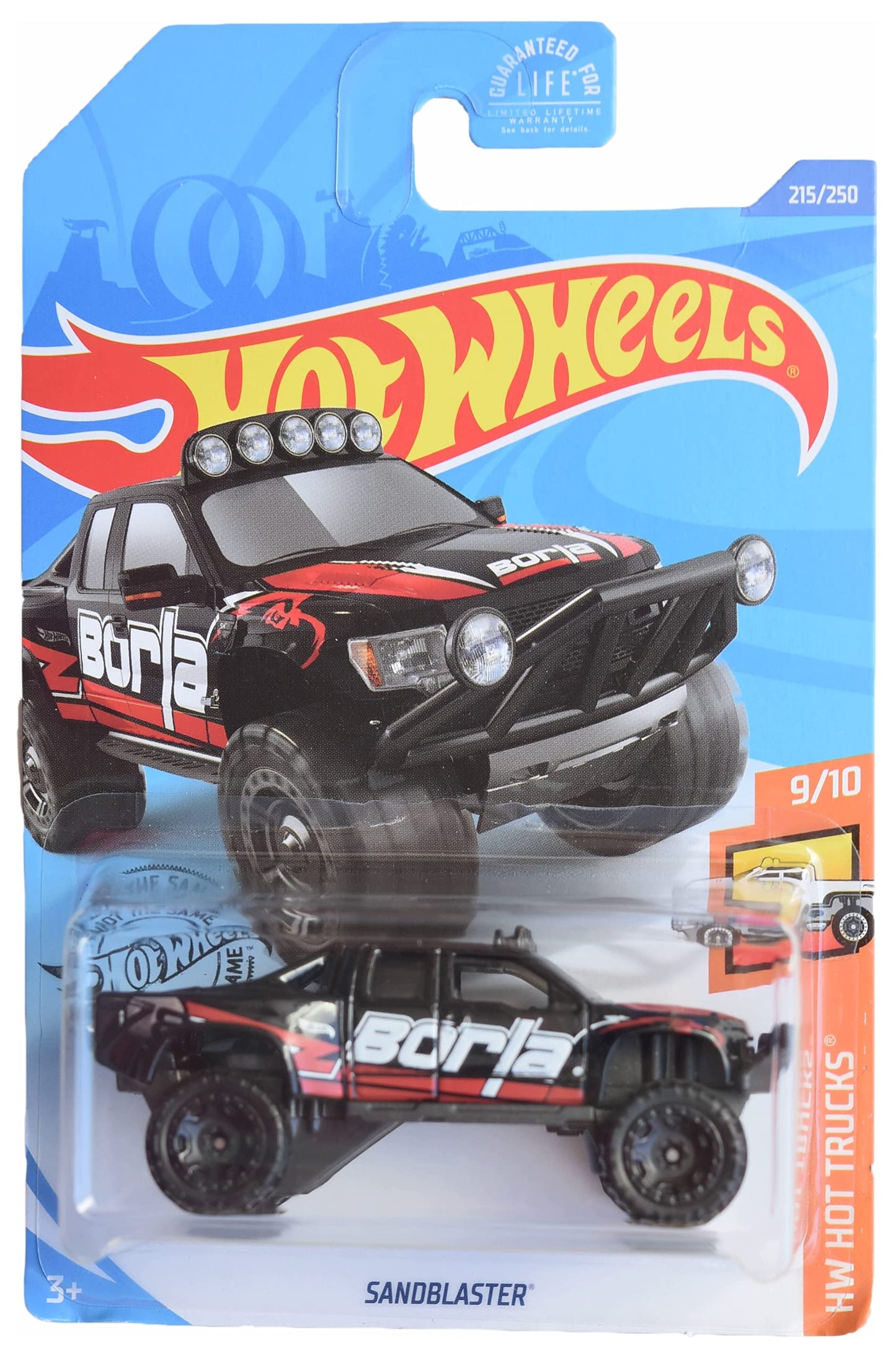 Hot Wheels Sandblaster Satin Black Borla Exhaust (HW Hot Trucks 9/10)