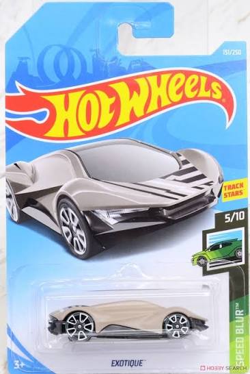 Hot Wheels Exotique (Speed Blur 5/10) – Satin Tan/Beige Track Stars Supercar (1:64 Scale)