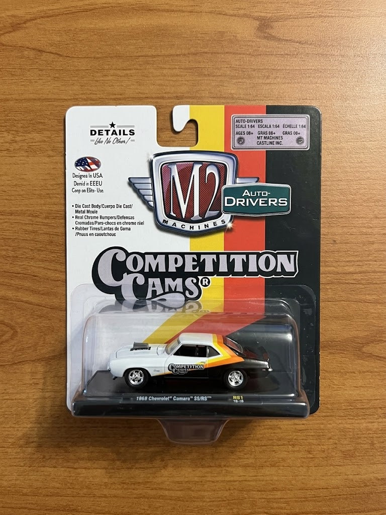 M2 Machines 1:64 Auto-Drivers Competition Cams - 1969 Chevrolet Camaro SS/RS (RS1)