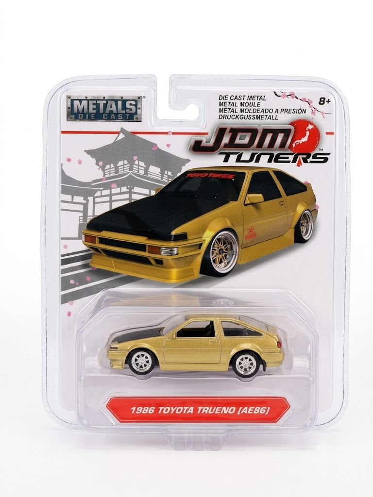 Jada Metals JDM Tuners 1986 Toyota Trueno (AE86) Gold / Black
