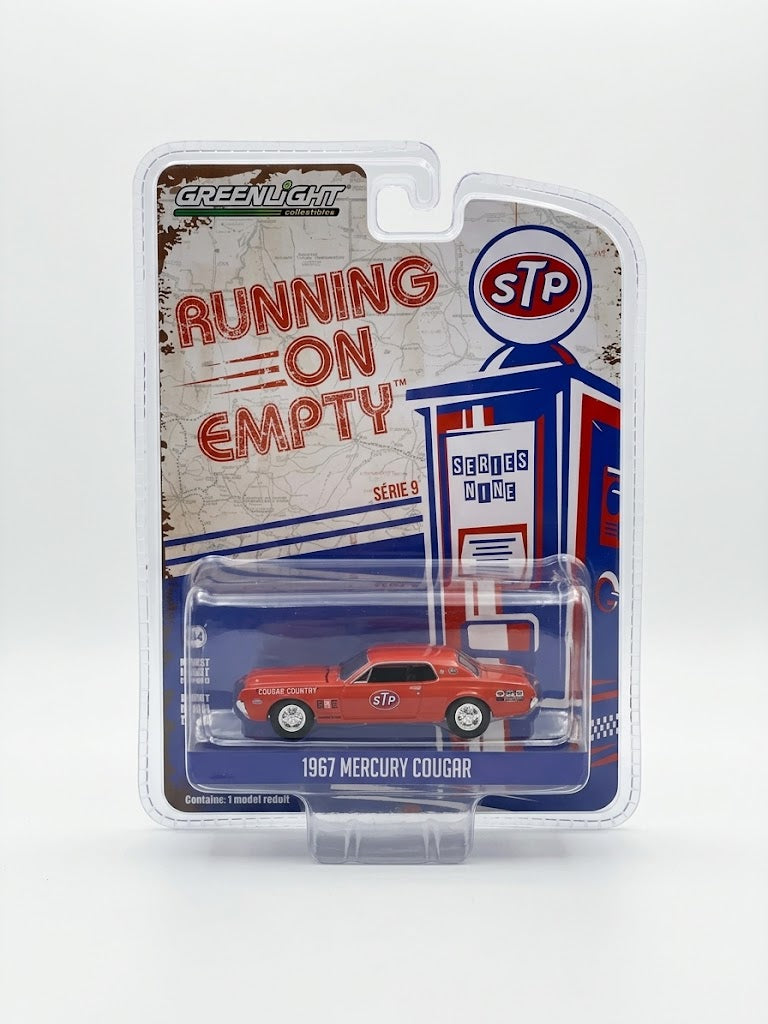 GreenLight Running on Empty 1967 Mercury Cougar - STP Red (Series 9)