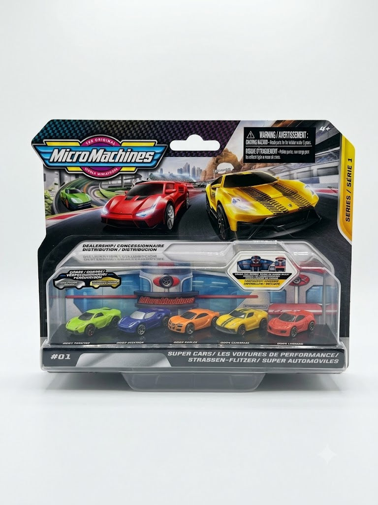 Micro Machines Super Cars 5-Vehicle World Pack (#01 - Series 1)