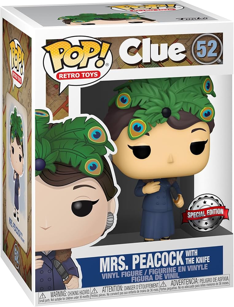 Funko Pop Retro Toys Clue Mrs Peacock Knife Figure 52