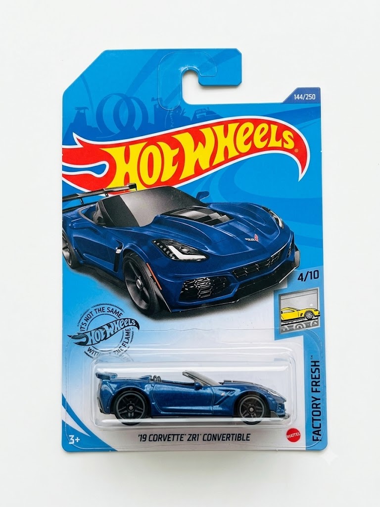 Hot Wheels '19 Corvette ZR1 Convertible Metallic Blue (Factory Fresh 4/10)