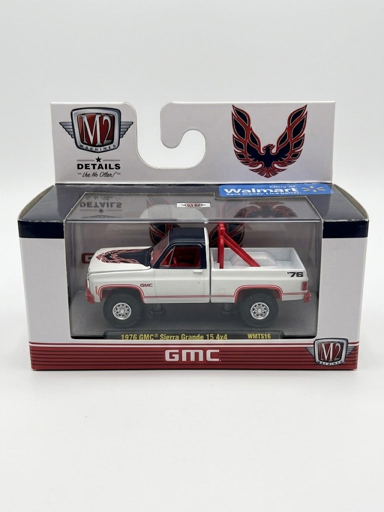 M2 Machines 1976 GMC Sierra Grande 15 4x4 - White, Red & Blue (WMTS16)