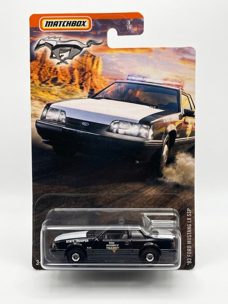 Matchbox '93 Ford Mustang LX SSP - Texas State Trooper