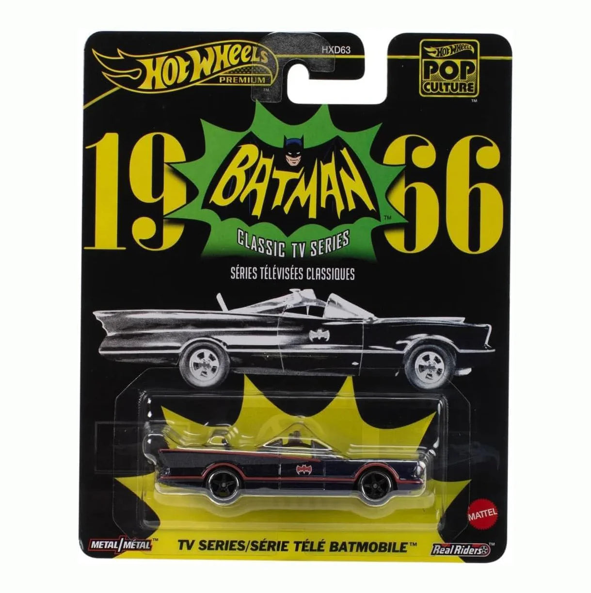 Hot Wheels Premium Pop Culture Batman 1966 Classic TV Series Batmobile