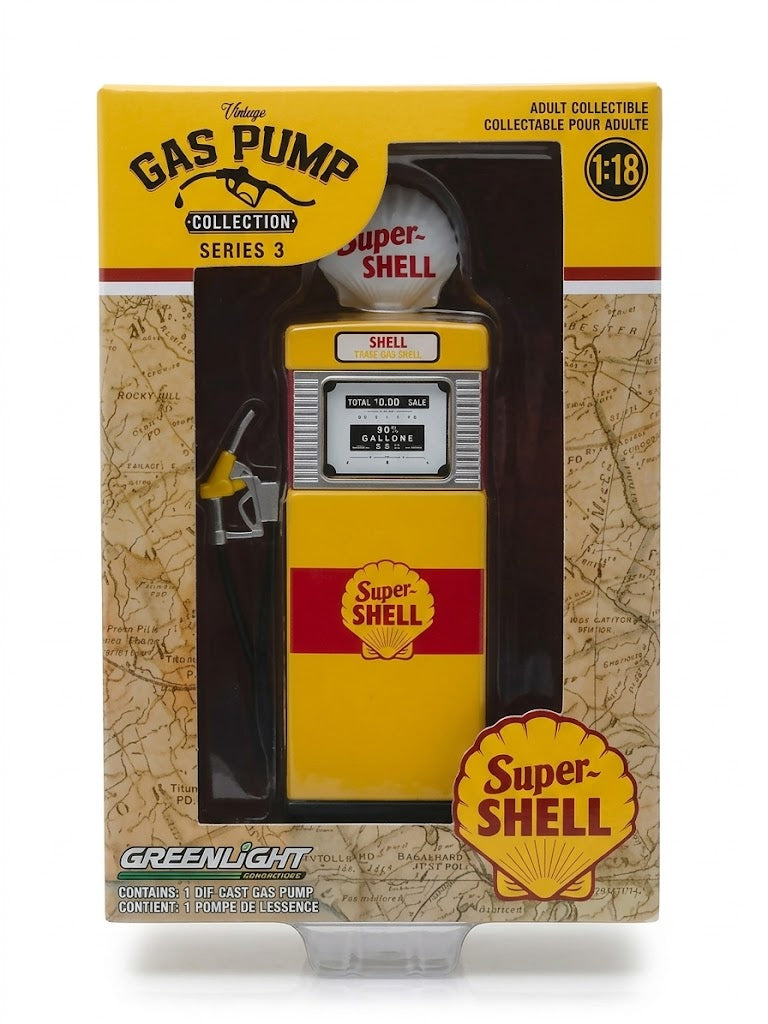 GreenLight 1:18 Vintage Gas Pump Collection Series 3 - Super-Shell