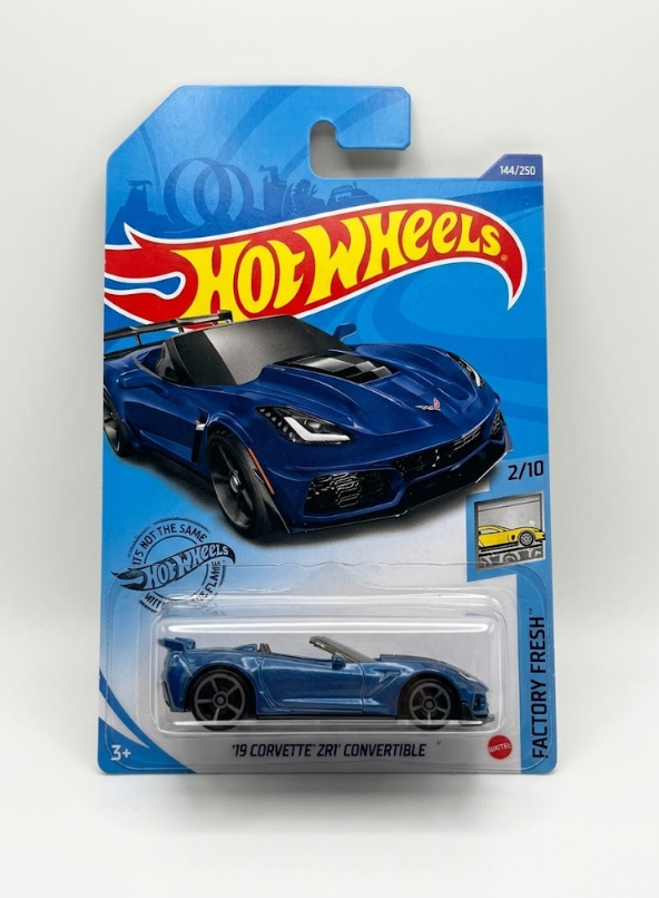 Hot Wheels '19 Corvette ZR1 Convertible - Factory Fresh 2/10 (Blue / 1:64 Scale)