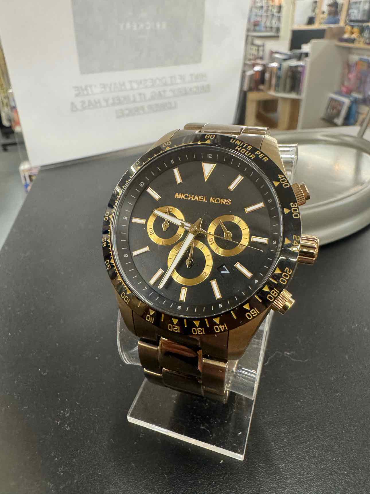 Michael Kors Quartz Dark Gold Chronograph - Black Dial
