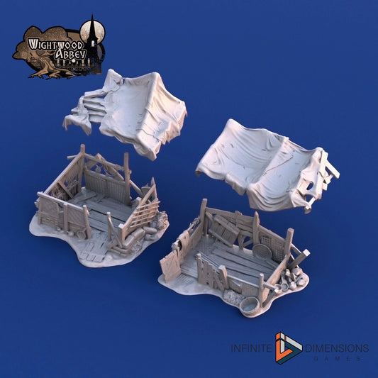 Beggarsβ Hovels | Tabletop Terrain | Dungeons And Dragons | Painted Tabletop | Tabletop Modular Building Kit | Pathfinder