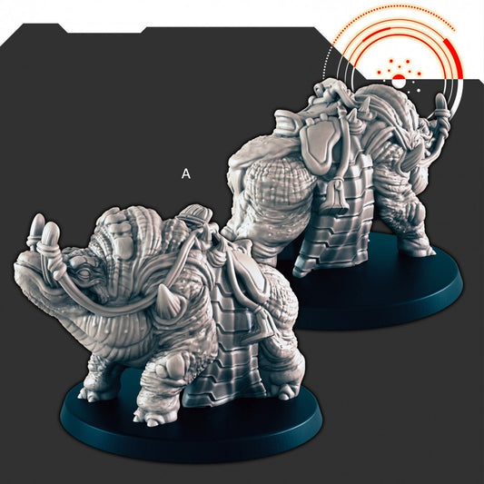 Sci-Fi Alien Beast-of-Burden Uscon mini set - EC3D | Legion | Cyberpunk | Starfinder | Scifi | Futuristic | Alien | Mount |