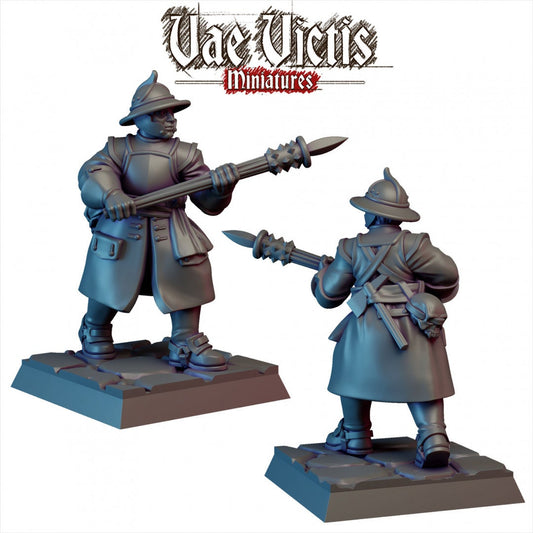 Vampire Hunters mini Set - Vae Victis | DnD | Pathfinder | Human | Male | Dark | Gothic | Fighter | Paladin | Victorian | Pikemen | Unit