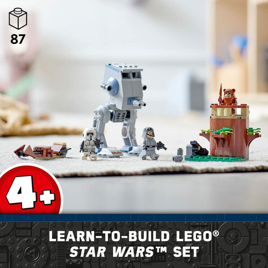 LEGO Star Wars at-ST 75332 Toy Building Set - Featuring Wicket The Ewok and Scout Trooper Minifigures, Expand Your Collection, Great Gift for Preschool Kids, Boys, and Girls Ages 4+