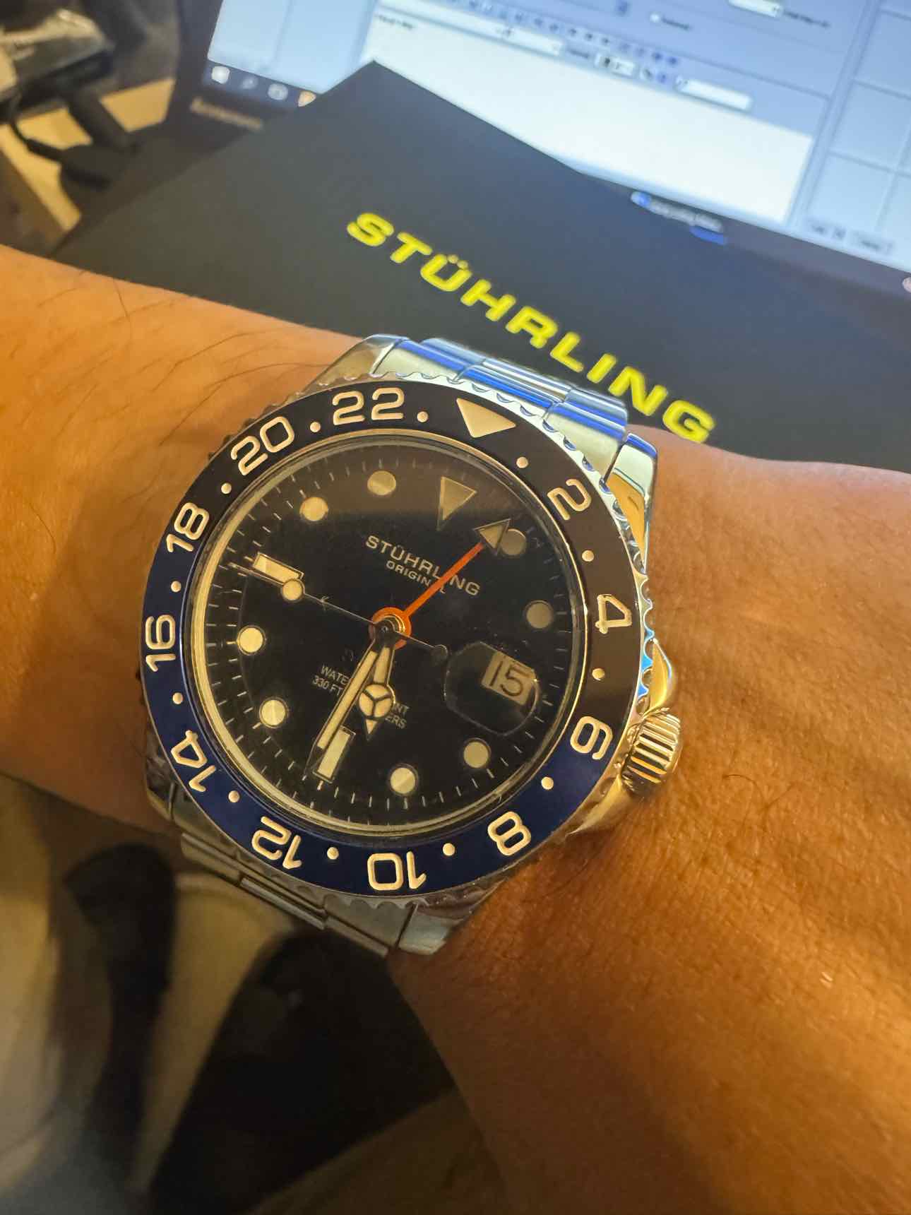 Sturhling Dual Time Zone Watch