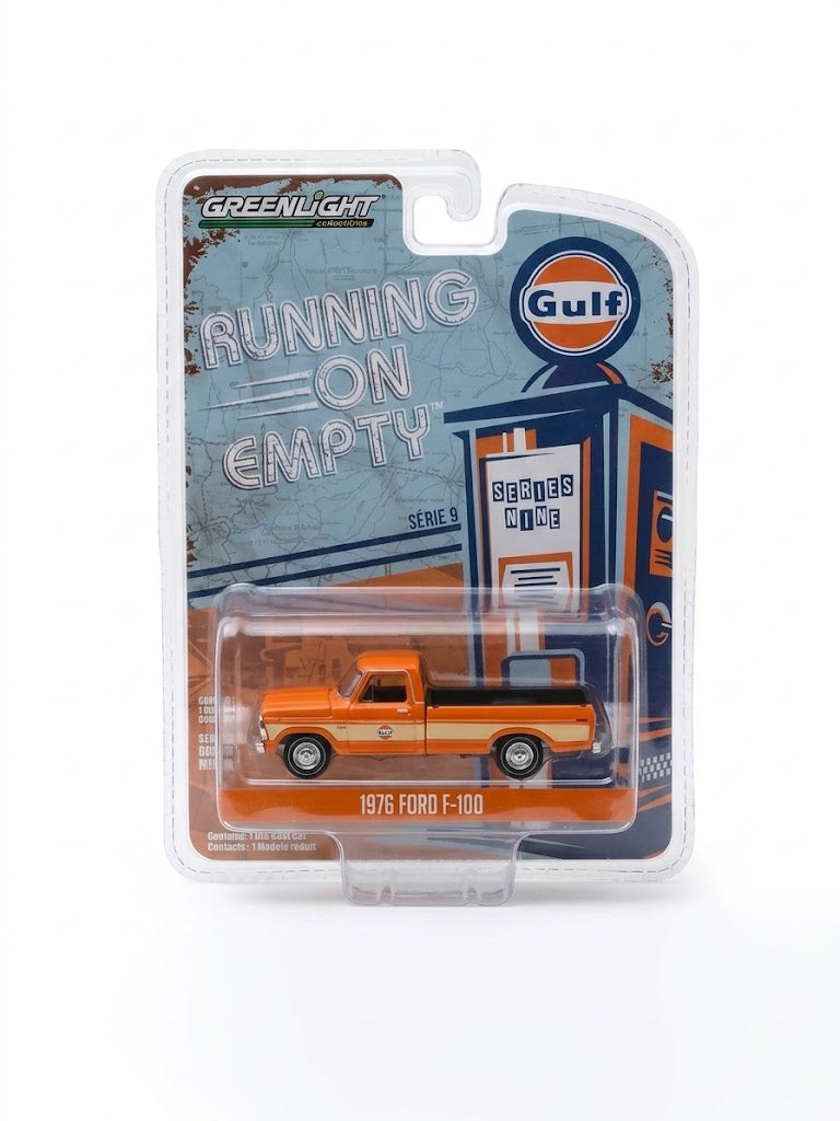 GreenLight Running on Empty 1976 Ford F-100 - Gulf Oil Orange (Series 9) Type
