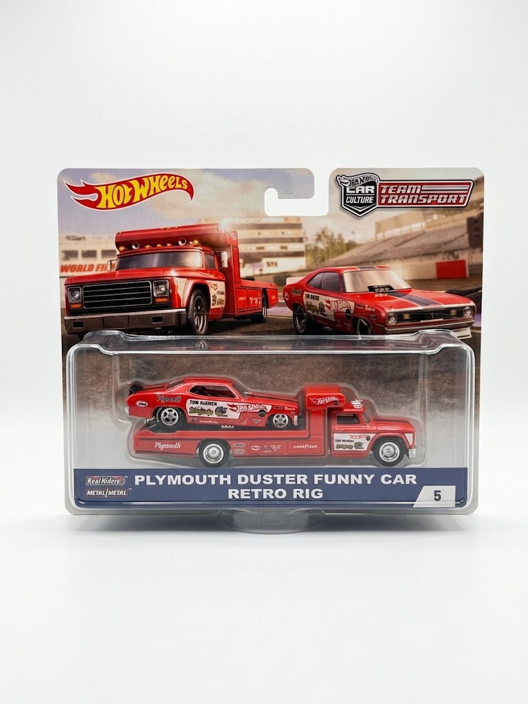 Hot Wheels Team Transport Plymouth Duster Funny Car & Retro Rig (#5)