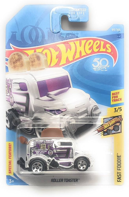 Hot Wheels 1:64 Fast Foodie - Roller Toaster Truck (White & Purple / 69/365)