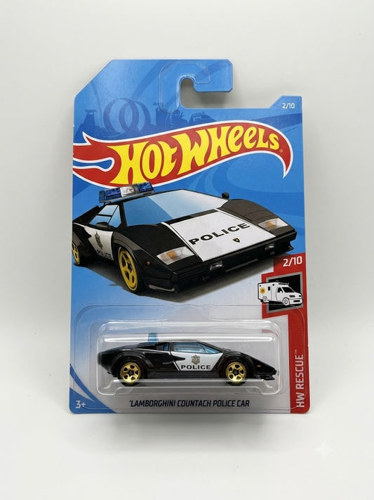 Hot Wheels 'Lamborghini Countach Police Car (#2/10) - HW Rescue