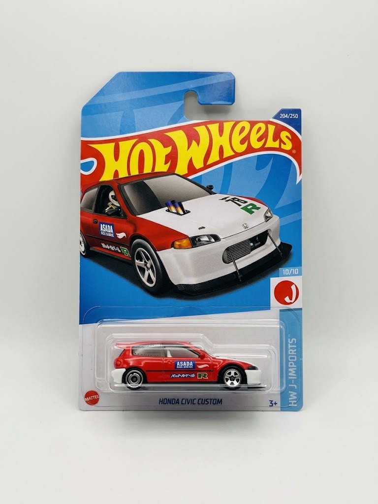 Hot Wheels Honda Civic Custom - Red & White (HW J-Imports #10/10)