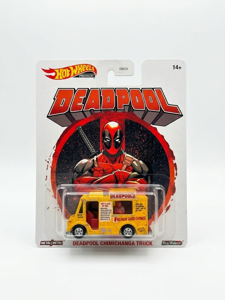 Hot Wheels Premium Deadpool Chimichanga Truck - Yellow (Real Riders)
