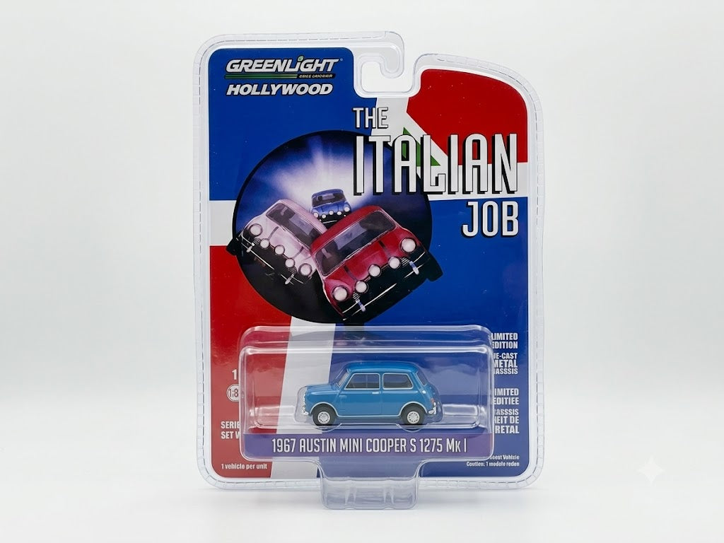 GreenLight Hollywood: The Italian Job (1969) - 1967 Austin Mini Cooper S 1275 MkI (1:64 Scale - Blue)