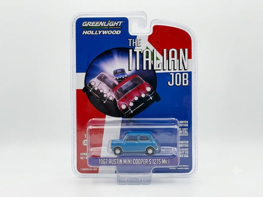 GreenLight Hollywood: The Italian Job (1969) - 1967 Austin Mini Cooper S 1275 MkI (1:64 Scale - Blue)