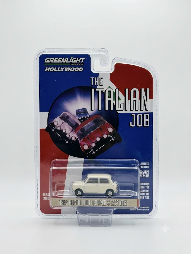 GreenLight Hollywood: The Italian Job (1969) - 1967 Austin Mini Cooper S 1275 MkI (1:64 Scale - White)