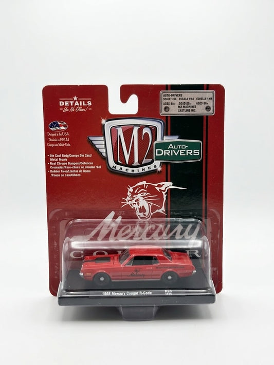 M2 Machines 1968 Mercury Cougar R-Code - Auto-Drivers (Red)