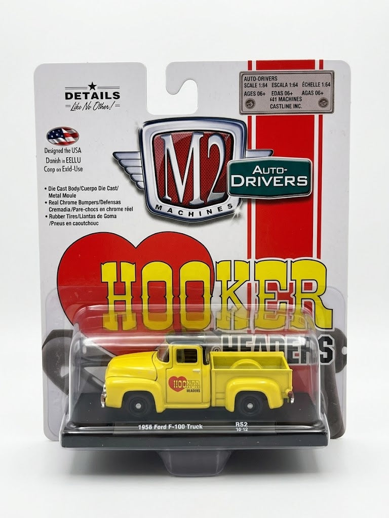 M2 Machines 1:64 Auto-Drivers Hooker Headers - 1956 Ford F-100 Truck (R52)