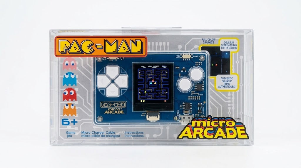 Micro Arcade Pac-Man Handheld Electronic Game