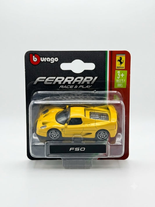 Bburago Ferrari Race & Play F50 Giallo Modena Yellow
