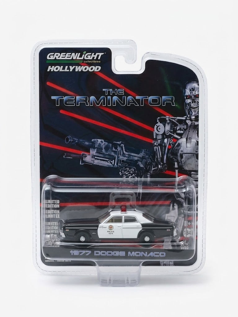 GreenLight Hollywood The Terminator 1977 Dodge Monaco Metropolitan Police - Black & White