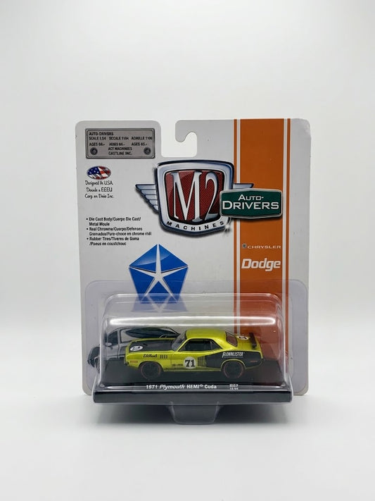 M2 Machines 1:64 Auto-Drivers Chrysler Dodge - 1971 Plymouth HEMI 'Cuda (R67)