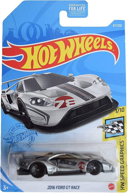 Hot Wheels 2016 Ford GT Race Grey – HW Speed Graphics (67/250)