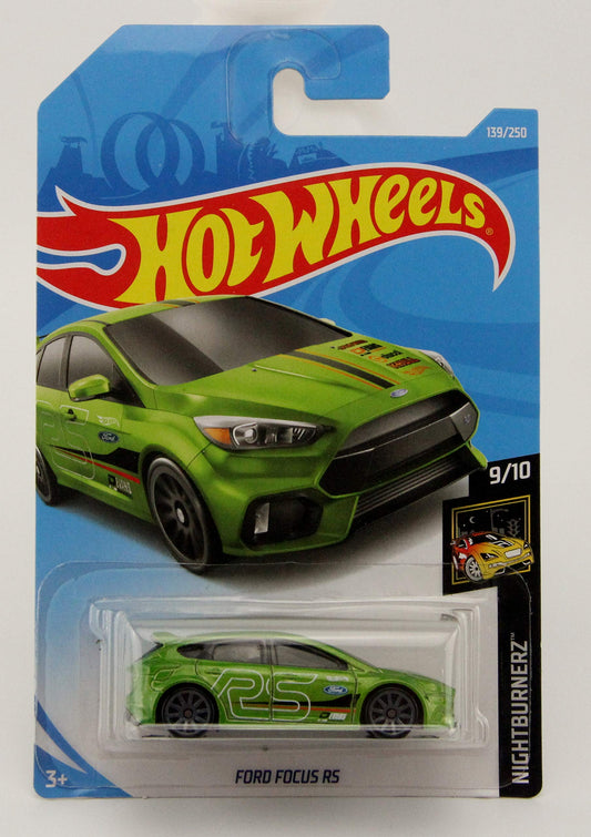 Hot Wheels 2016 Ford Focus RS Metallic Lime Green (Nightburnerz 9/10)