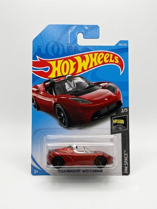 Hot Wheels Tesla Roadster with Starman Metallic Midnight Cherry Red (HW Space 2/5)