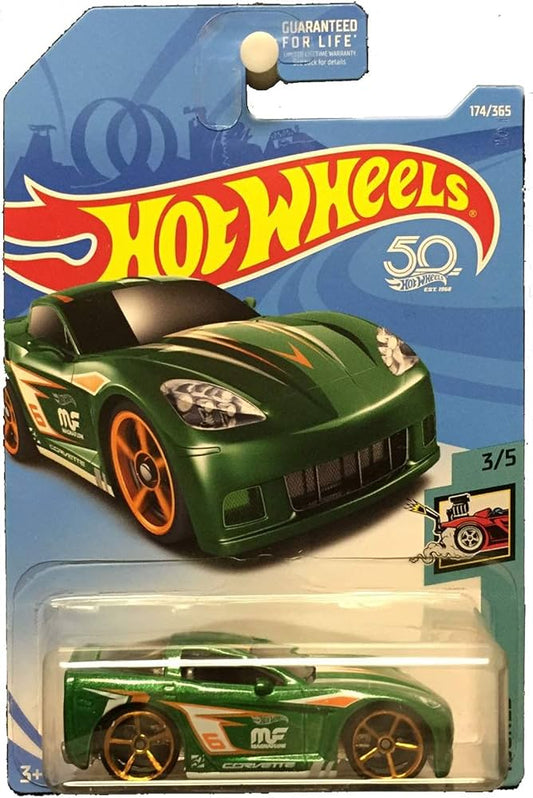 Hot Wheels C6 Corvette Metallic Green MagnaFlow (174/365 - 50th Anniversary)