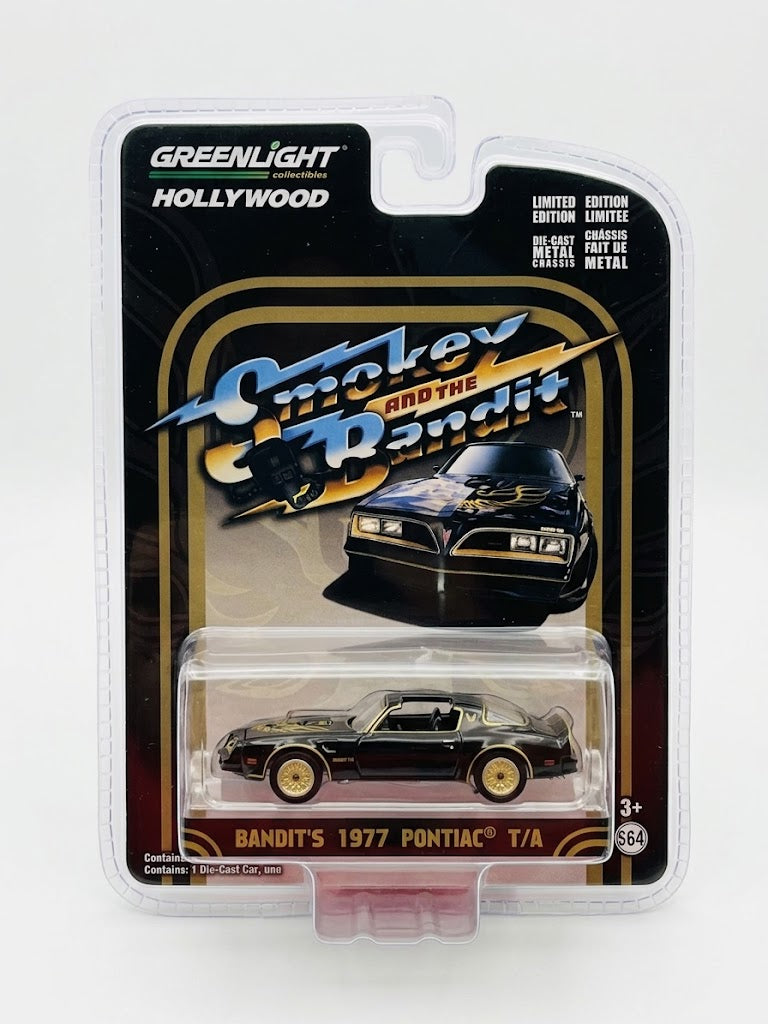 GreenLight Hollywood Smokey and the Bandit 1977 Pontiac Trans Am - Black & Gold