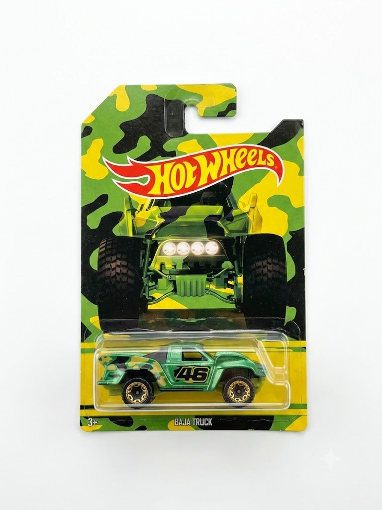Hot Wheels Camouflage Series Baja Truck #46 (Metallic Green Camo)