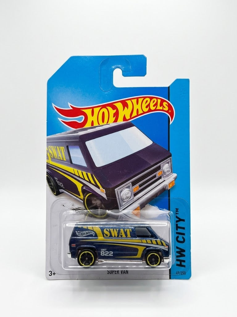 Hot Wheels Super Van - Metallic Navy Blue SWAT (HW City #49/250)