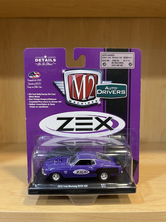 M2 Machines 1:64 Auto-Drivers ZEX - 1970 Ford Mustang Boss 429 (R31)