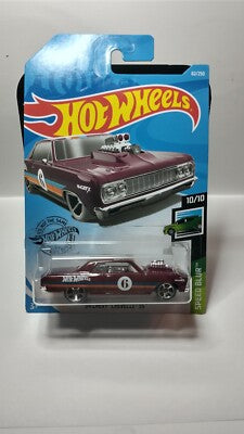Hot Wheels '64 Chevy Chevelle SS (Speed Blur 10/10) – Maroon Muscle Car (1:64 Scale)