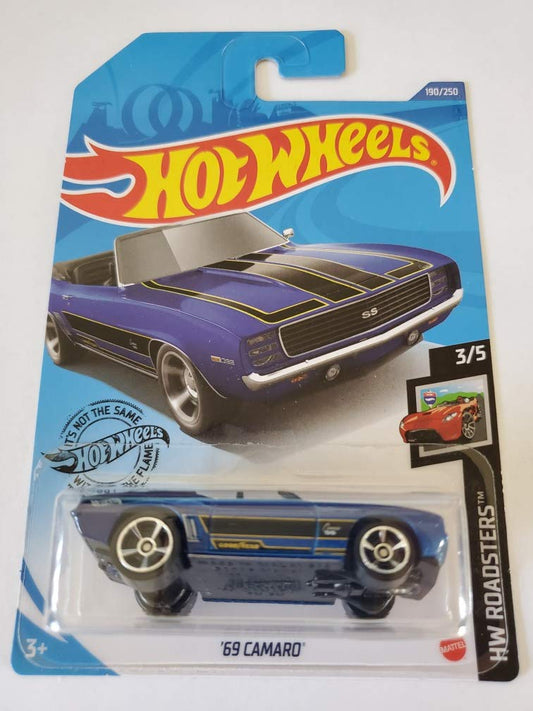 Hot Wheels '69 Camaro Convertible Metallic Blue (HW Roadsters 3/5)