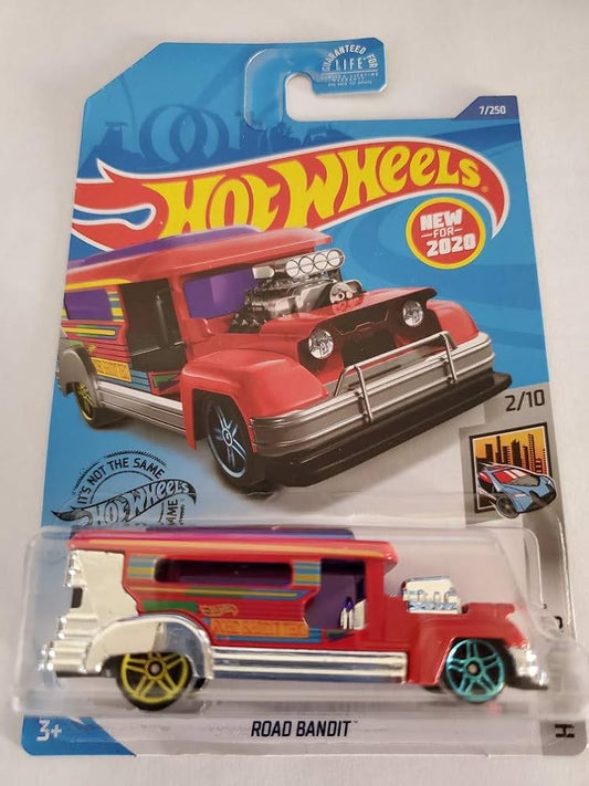 Hot Wheels Road Bandit (HW Metro 2/10) – Red & Purple Jeepney-Style Custom (1:64 Scale)